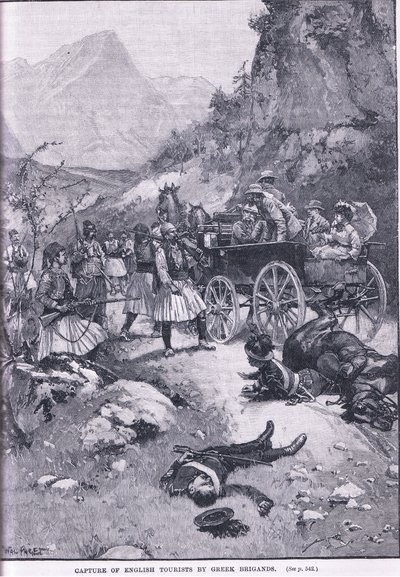Cattura di turisti inglesi da parte di briganti greci da Walter Paget